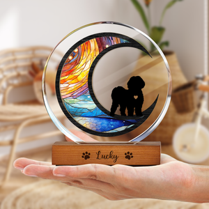 Don’t Cry Because It Is Over Pet Memorial Round Acrylic Frame Block TH10 894071