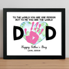 Dad To Me You Are The World Handprint Personalized Picture Frame Father's Day Gift HA75 892340