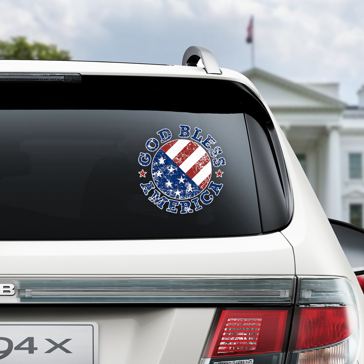 God Bless America US Flag Car Window Decal Sticker LM32 897815