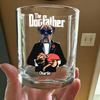Custom Dog Photo The Dogfather Whiskey Glass Personalized Gift For Dog Dad HO82 893870
