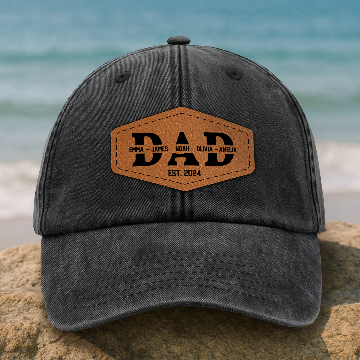 Custom Name Dad With Kid Denim Baseball Cap TH10 894027