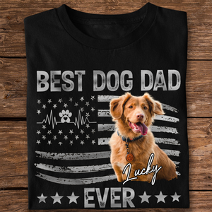Custom Photo Best Dog And Cat Dad Ever Dark Shirt CH07 895888