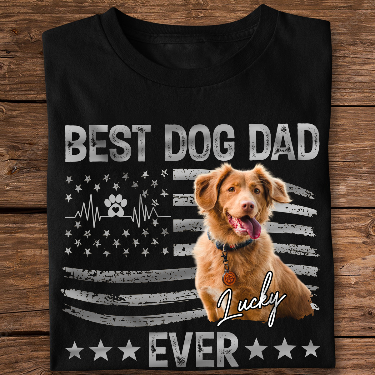 Custom Photo Best Dog And Cat Dad Ever Dark Shirt CH07 895888