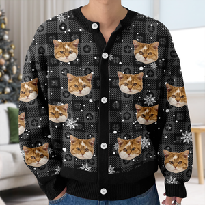 Custom Buddy Photo Christmas Snow Cardigan CH07 899584