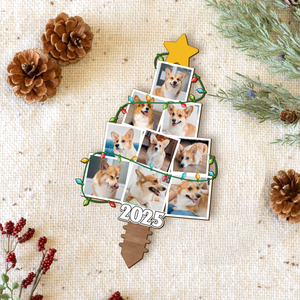 Custom Dog Photo Christmas Tree Acrylic Topper Gift For Dog Lover CH07 899026