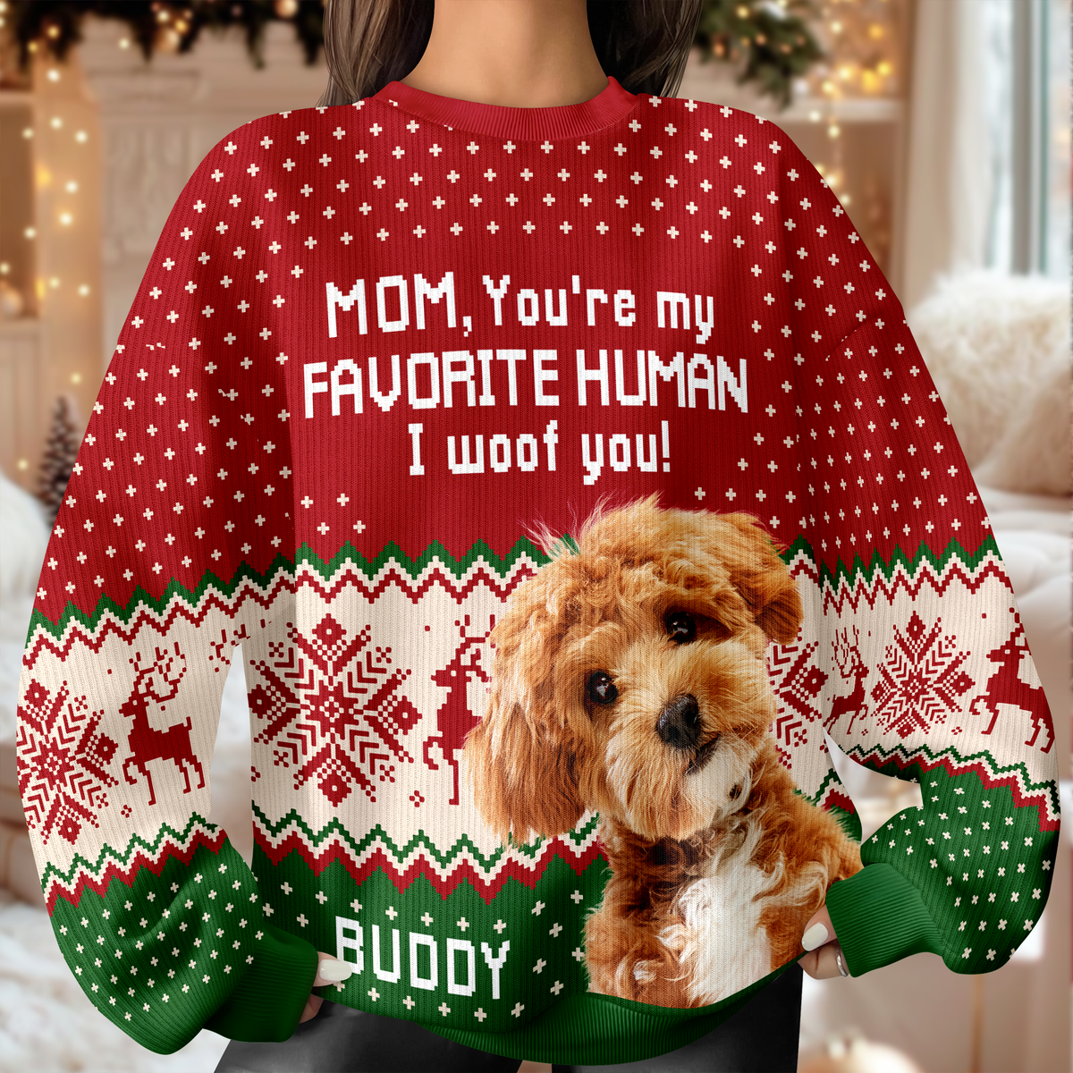 Custom Photo You're My Favorite Human Dog Cat Ugly Sweater HA75 892902