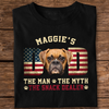 Custom Photo Dog - Dog's Dad The Man The Myth The Dealer American Flag Dad Shirt HA75 892440