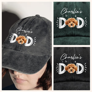 Custom Photo Dog Cat - Dog Mom Cat Mom Washed Denim Baseball Cap HA75 897008