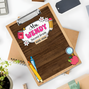 Custom Teacher Name Composition Style Clipboard Back To School Gift HO82 894308