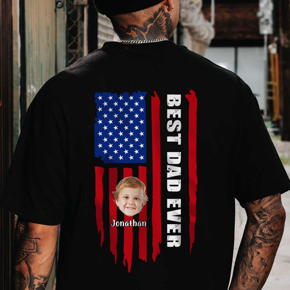 Custom Photo Best Dad Ever Back Shirt TH10 892907