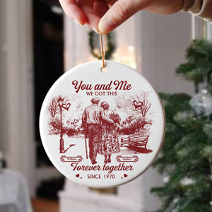 You & Me We Got This Couple Toile De Jouy Ceramic Ornament Personalized Gift For Couple, Wife, Husband HO82 894704