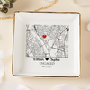 Custom Map Engaged Ring Dish Gifts For Couple HO82 901114
