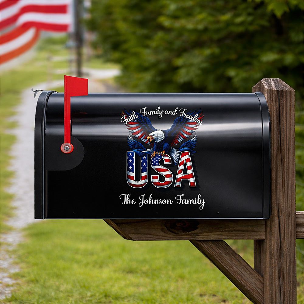 Personalized Faith, Family & Freedom US 250 Years Mailbox Decal HO82 901010