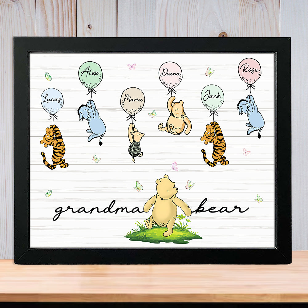 Custom Mama Grandma Bear With Kids Picture Frame Gift For Mother’s Day HO82 893530