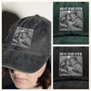 Custom Photo Best Dad Ever Washed Denim Baseball Cap HA75 921358