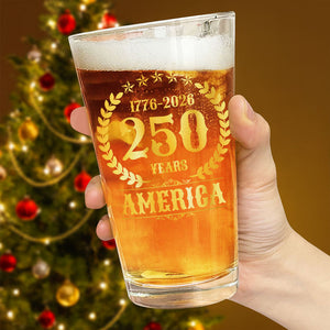 America 250 Years America 250th Anniversary Print Beer Glass HA75 897426