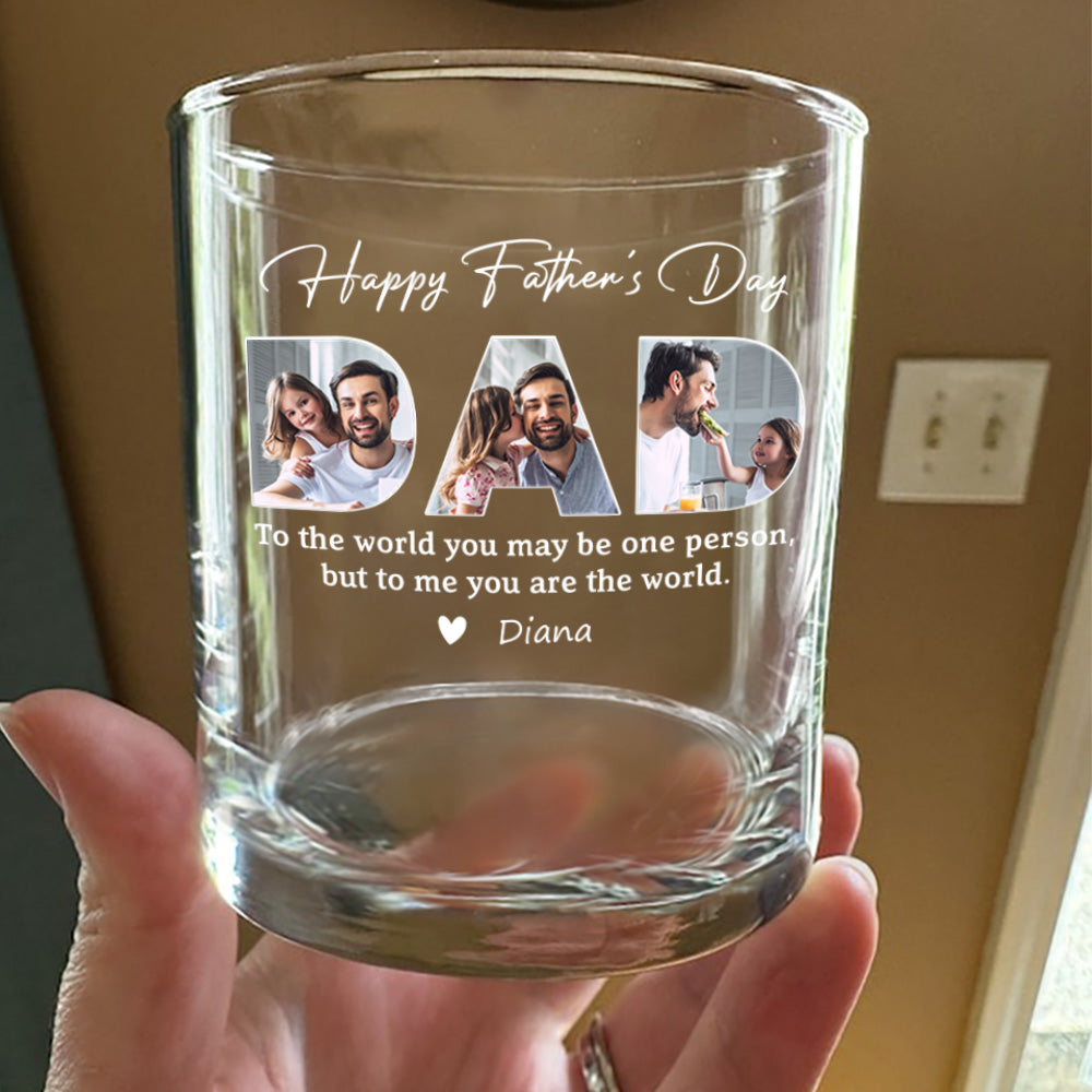 Custom Photo Happy Father's Day Family Whiskey Glass TH10 892867