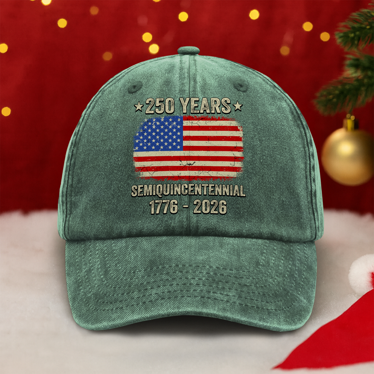 Celebrate 250th Anniversary United States Semiquincentennial Washed Denim Baseball Cap HO82 894768