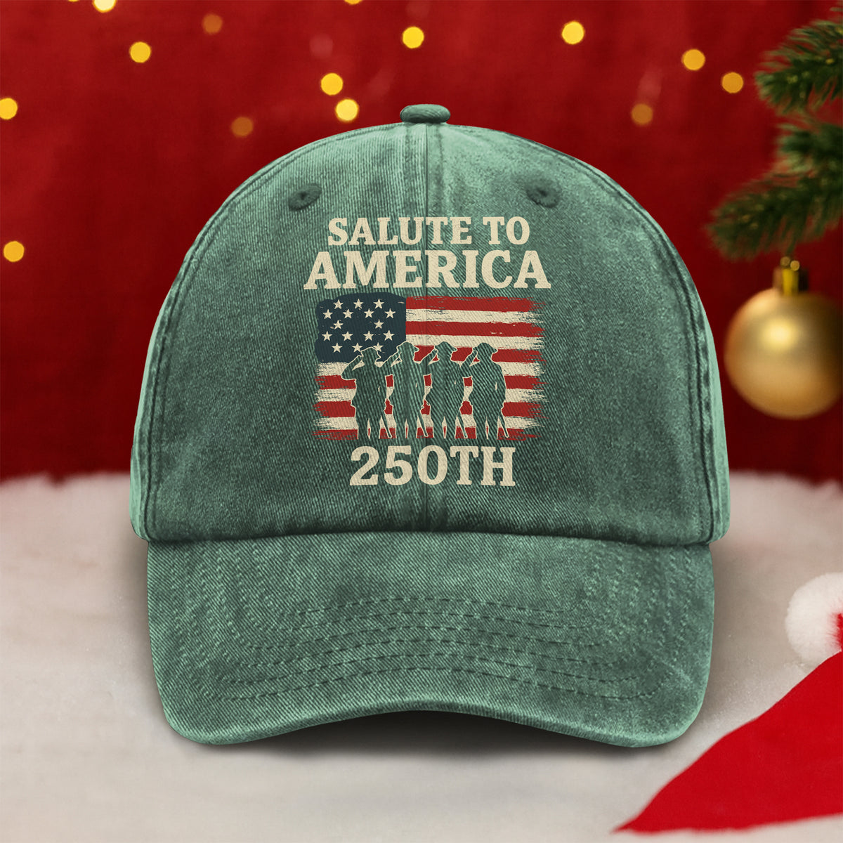 Salute To America 250th Veteran Washed Denim Baseball Cap Happy America 250 Gifts CH07 896730