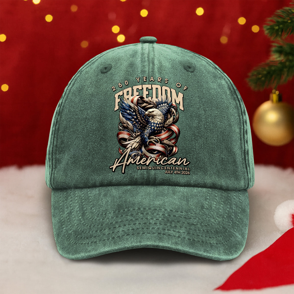 250 Years Of Freedome America Washed Denim Baseball Cap TH10 894545