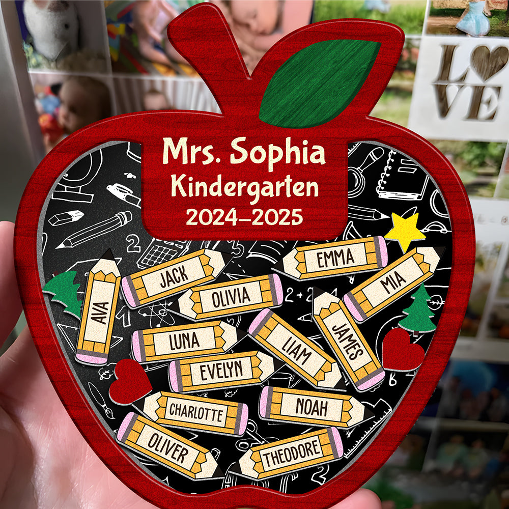 Personalized Thank You Teacher Acrylic Apple Shaking Magnet Gift From Students HO82 894288