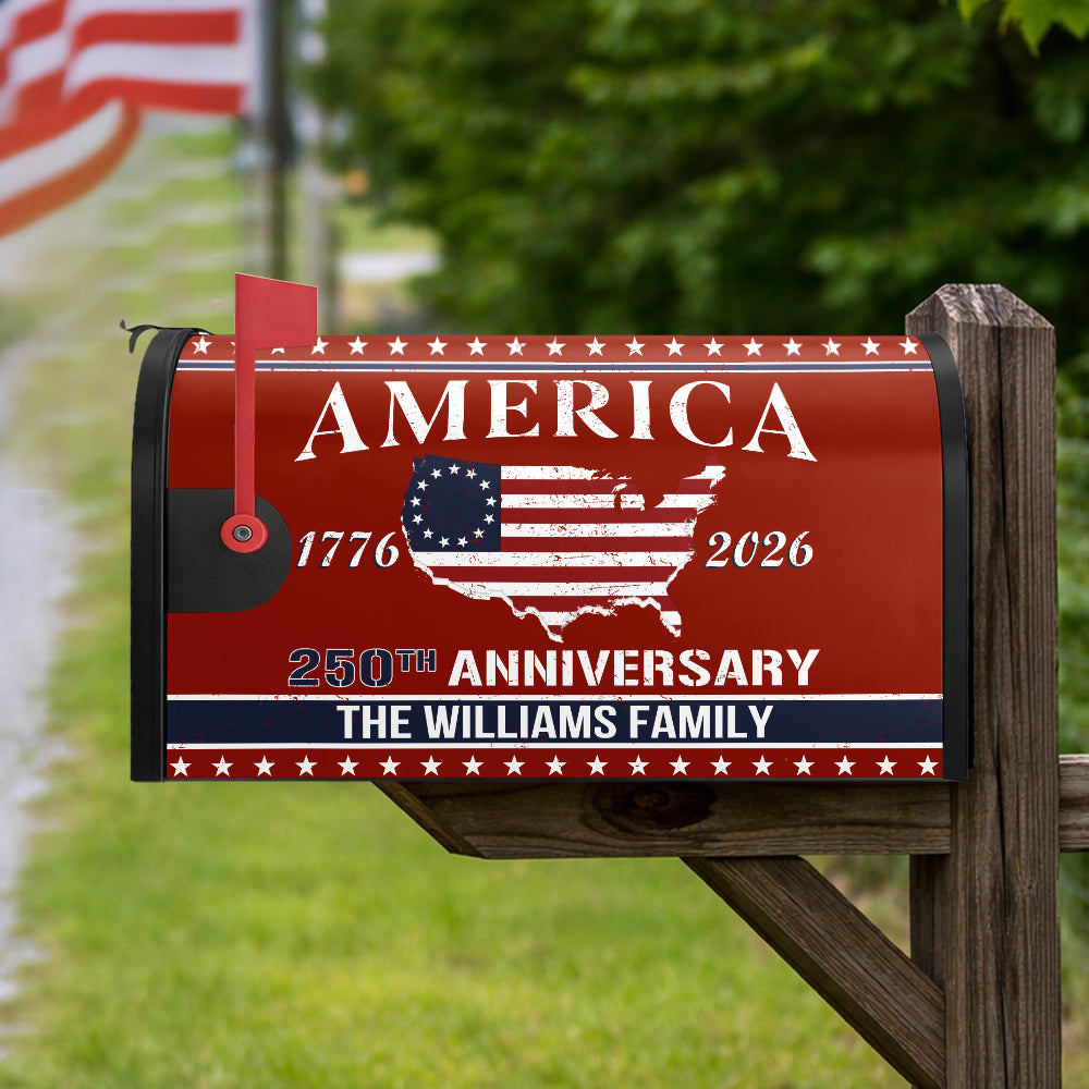 Personalized Family Name America 250th Anniversary Mailbox Cover HO82 900898