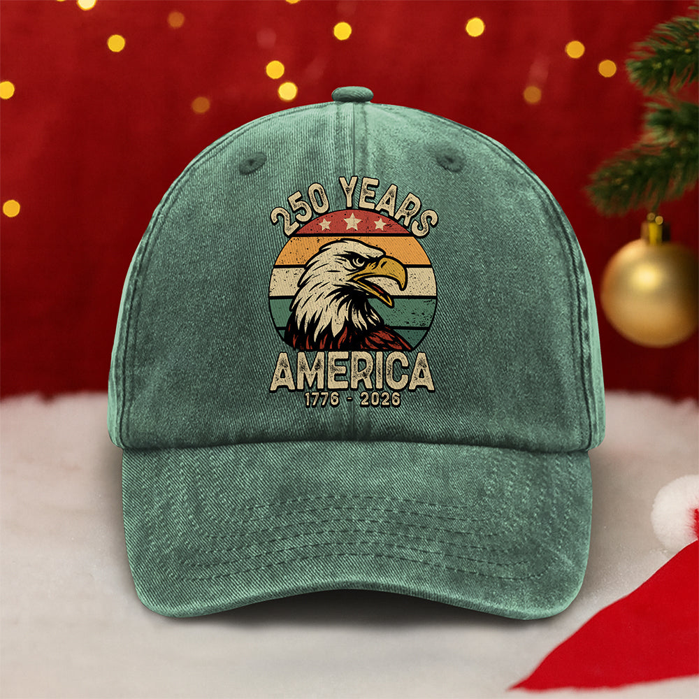 America 250 Years Washed Denim Baseball Cap TH10 894623