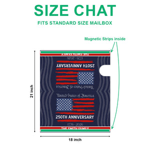 Custom Family Name USA 250th Anniversary Mailbox Cover HO82 900922