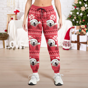 Christmas Is Coming Aztec Pattern - Custom Dog Face Photo Sweatpants Christmas Gift For Dog Lovers CH07 896326