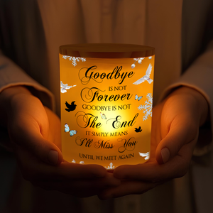 Custom Photo Gone But Never Forgotten Memorial Glass Jar With LED Candle LM32 893501