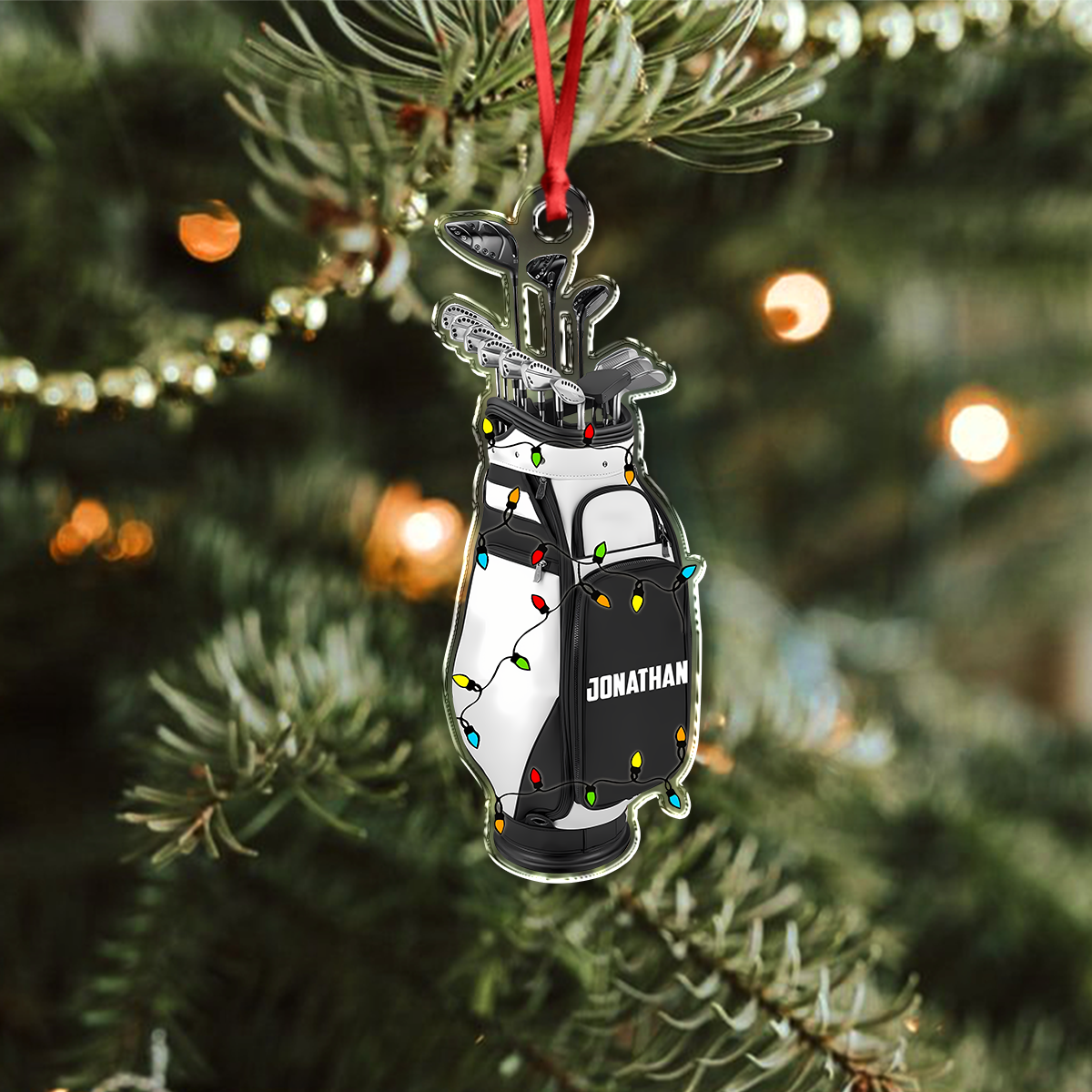 Custom Name Golf Backpacks Christmas Acrylic Ornament LM32 893837