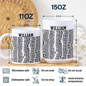 Custom Name Hidden Swear Message Funny Mug Gift For BFF, Coworkers CH07 895944