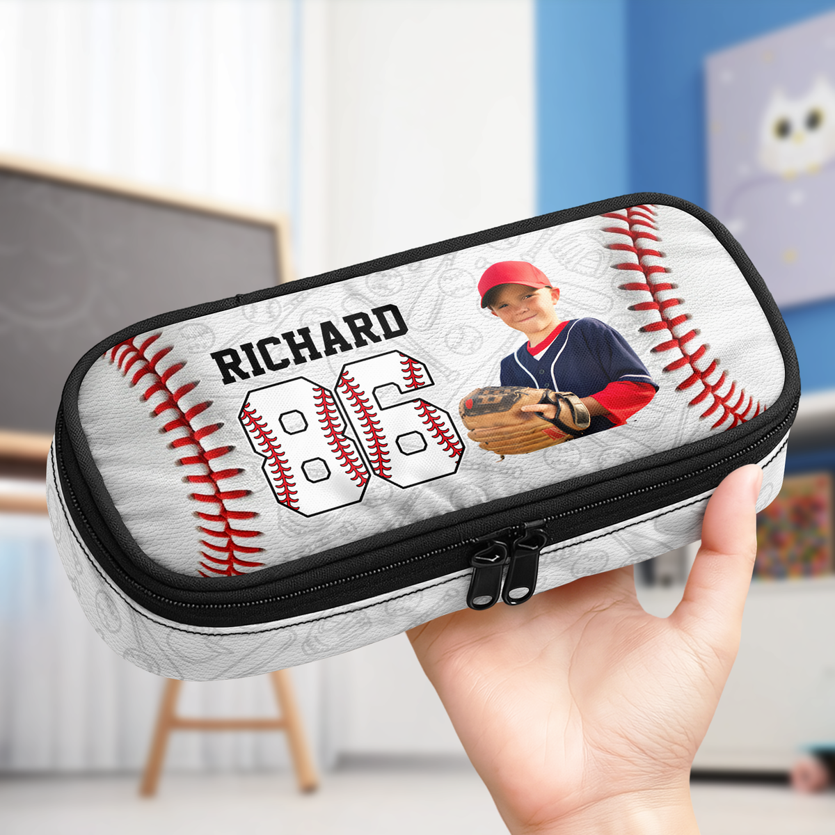 Custom Photo Baseball Lovers Pencil Case Personalized Back To School Gift CH07 896260