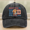Custom Photo Best Dog Dad Ever Ever Ever Washed Denim Baseball Cap Gift For Father's Day, Birthday Gifts HO82 893936