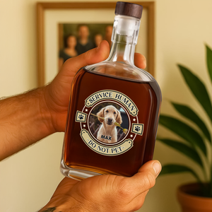 Custom Dog Photo Service Human Whiskey Bottle For Dog Lovers LM32 895029