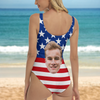 Custom Big Face American Flag Swimsuit Personalized Funny Independence Day Gift CH07 896106