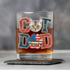 Custom Photo Best Cat Dad Whiskey Glass Gift For Father's Day, Cat Lovers HO82 894038