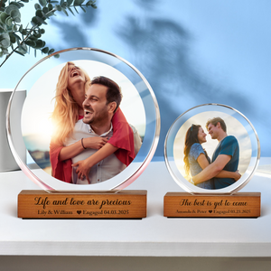Custom Couple Photo The Best Is Yet To Come Round Acrylic Frame Block Engagement Gifts for Couple HA75 892850