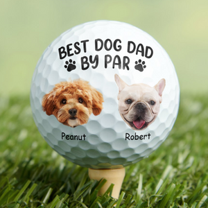 Custom Cute Pet Face Best Dog Dad By Par Golf Ball LM32 893473