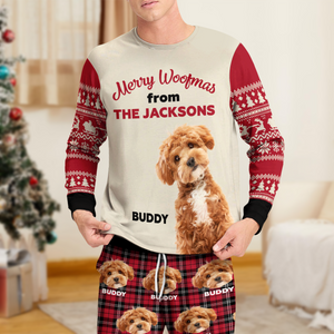 Custom Photo Merry Woofmas Sleepwear For Dog Lovers LM32 895581