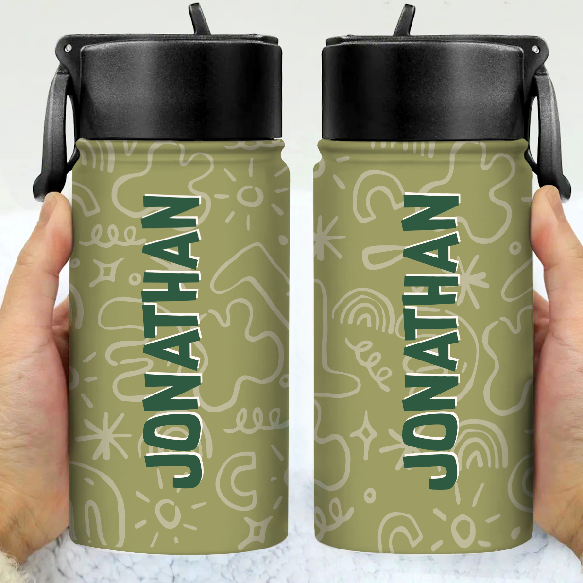 Custom Name Water Bottle With Straw For Kids TH10 894127