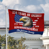 Custom Family Name 250 Years Of America Patriotic House Flag CH07 910122