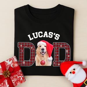 Custom Photo Dog Cat Dad Dark Shirt Christmas Gift For Family HO82 894396