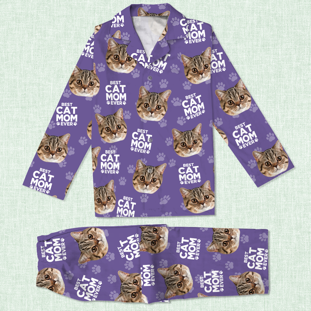Custom Photo Best Dad Mom Ever For Pet Lover Pajamas TH10 894161