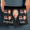 Custom Photo Property Of Her - Personalized Photo Men's Boxer Briefs HA75 898418