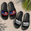 Custom Name Best Dog Dad Ever American Flag Slide Sandals HA75 921644