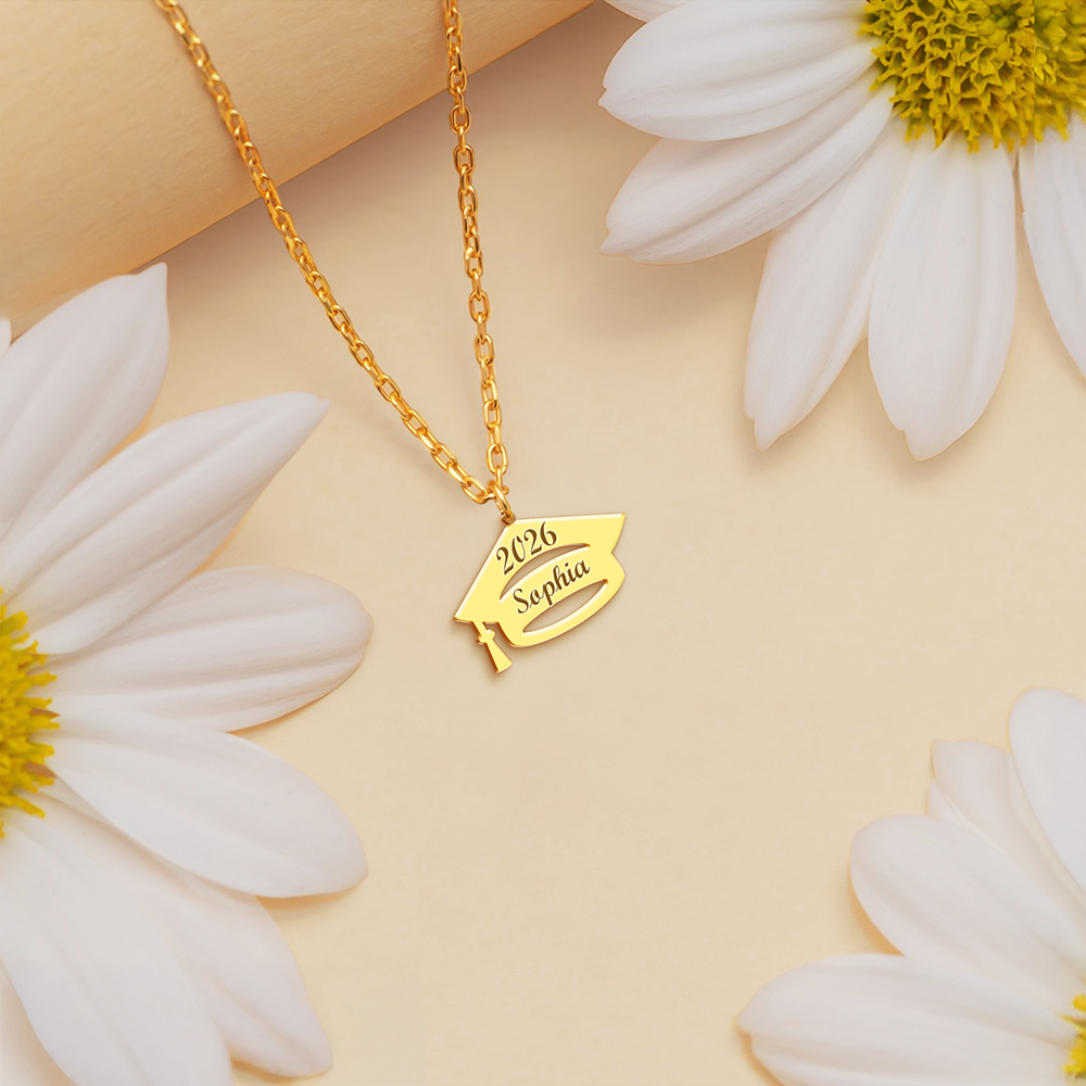Personalized Graduation Necklace Class Of 2026 Shape Necklace College Graduation Favors, Gift For Her HA75 920498
