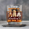Custom Photo You May Have Adopted Us But We're Pretty Sure We Own You Rock Glass For Dog Lovers Cat Lovers CH07 895616