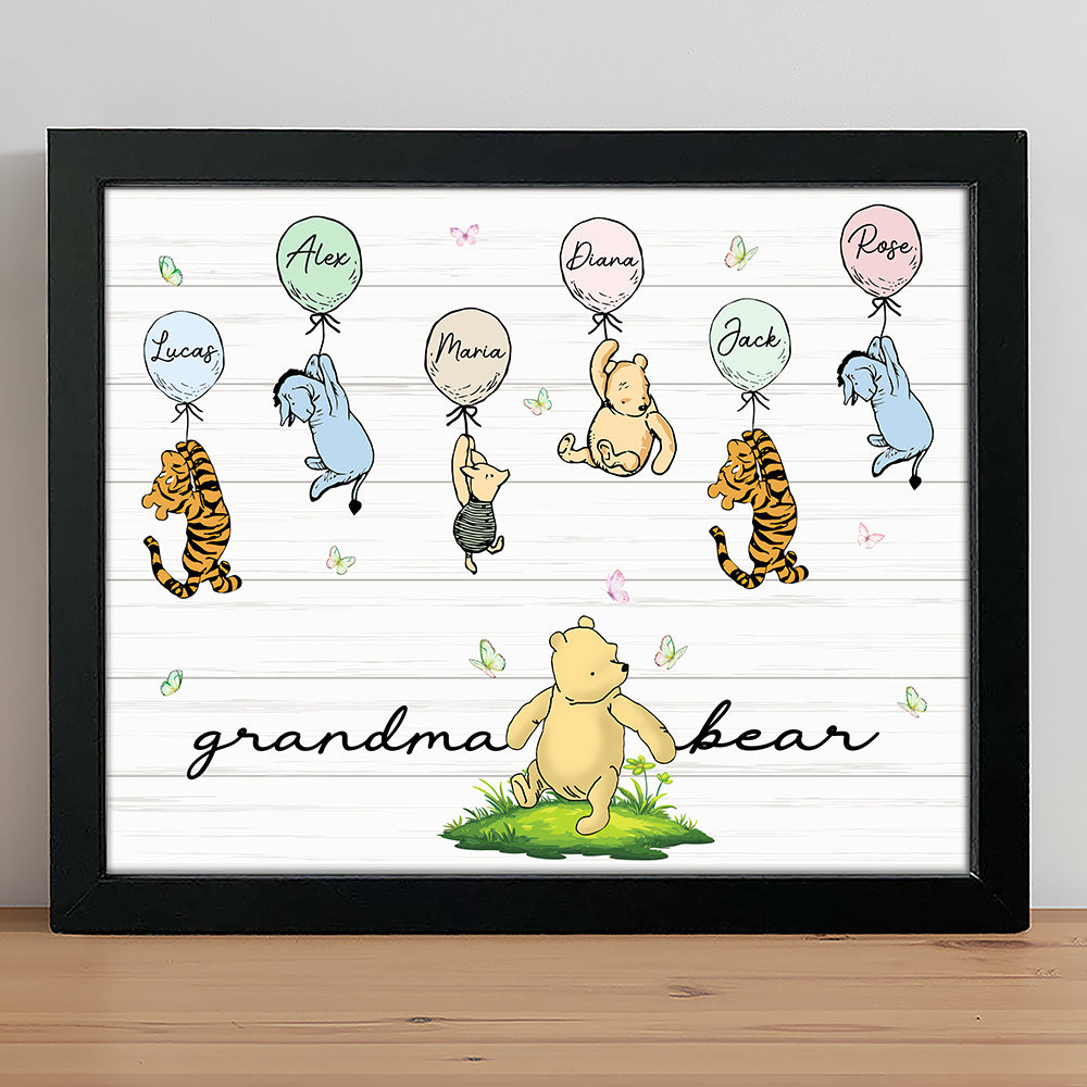 Custom Mama Grandma Bear With Kids Picture Frame Gift For Mother’s Day HO82 893530