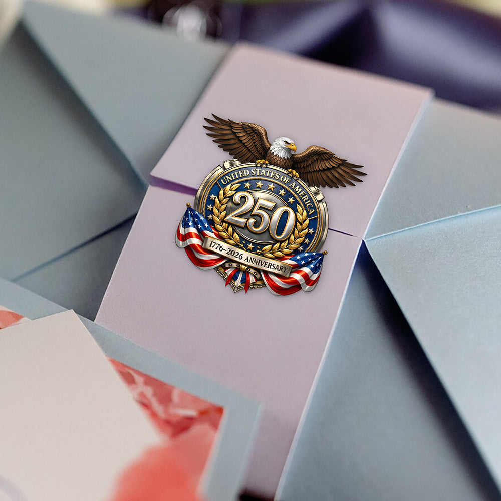America 250th Anniversary Patriotic Roll Sticker CH07 910600